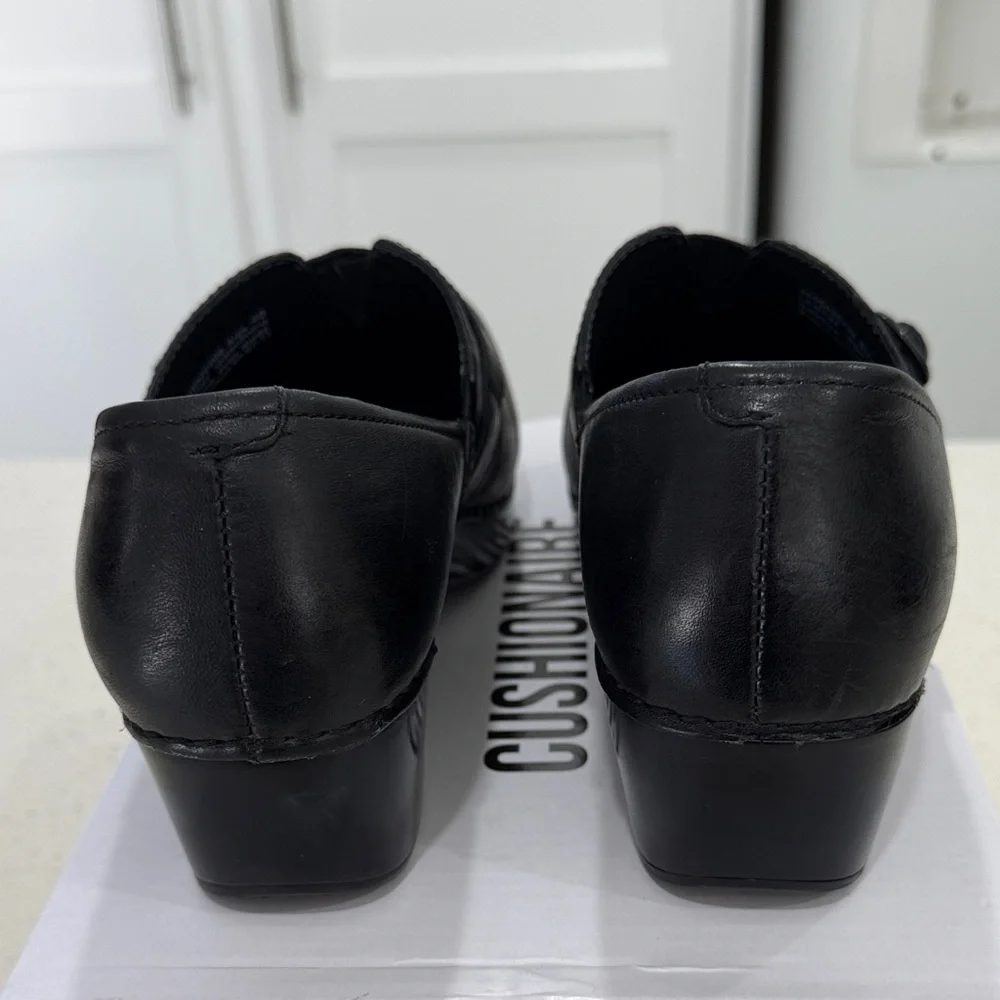 Dansko Tamara Black Burnished Leather Mary Jane Closed Back Clogs Sz. 10/40 $160 - Picture 4 of 12